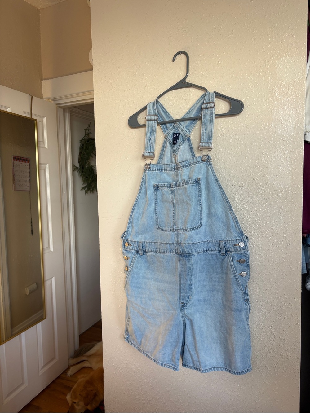 GAP Light Blue Denim Short Overalls